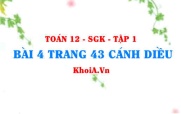 Bài 4 trang 43 Toán 12 tập 1 Cánh Diều